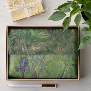 Papier Mousseline Iris de Vincent van Gogh, fleurs de jardin vintage