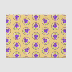 Papier Mousseline Iris Peinture Iris À Led Violet Art Fleur Original