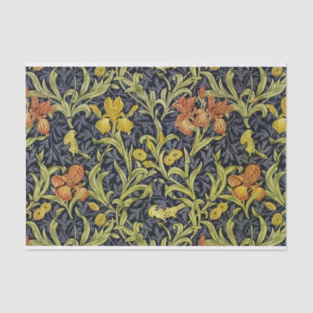 Papier Mousseline Iris William Morris Motif Tissus Papier papier (Recto)