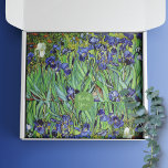 Papier Mousseline Irises Floral Landscape Vincent van Gogh<br><div class="desc">Tissue paper with the fine art oil painting,  Irises (1889),  by Vincent van Gogh (1853-1890). Violet-blue iris in the garden,  which was influenced by Japanese art.</div>