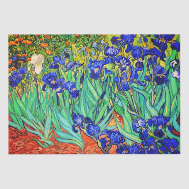 Papier Mousseline Irises par Vincent Van Gogh (Recto)