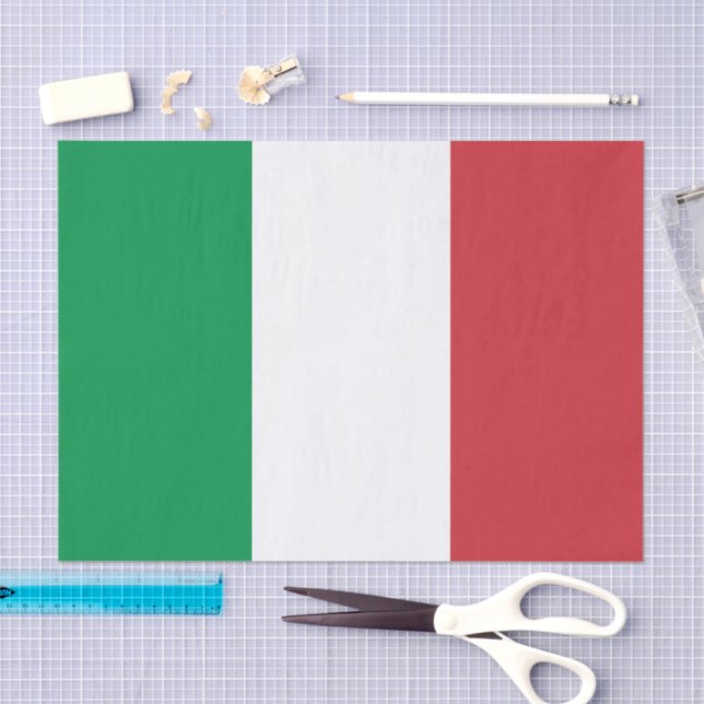 Papier Mousseline Italie & Italie Drapeau papier tissu / décoration  (Artisanat)