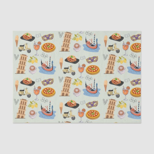 Papier Mousseline Italie Vacances parfaites (Recto)