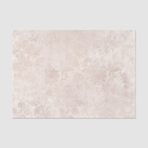 Papier Mousseline Ivory et blanc Vintage Damask