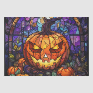 Papier Mousseline Jack-o'-lanterne en verre tendu : Élégance Éffraya