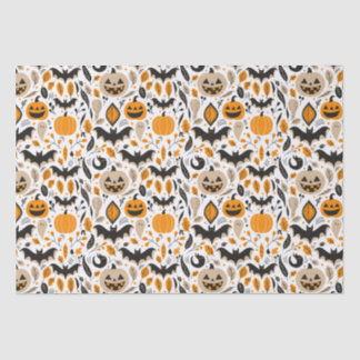 Papier Mousseline Jack o lanterns chauves-souris fantômes automne mi