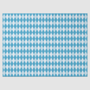 Papier Mousseline Jacquard bleu Peacock Petite forme diamant
