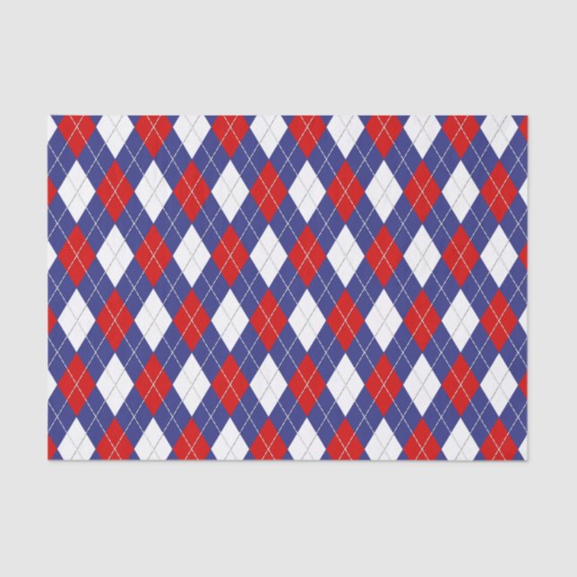 Papier Mousseline Jacquard Bleu Rouge 2 TISSUS PAPIER EN CUIVRE (Recto)