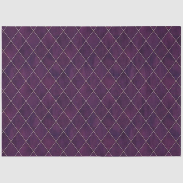 Papier Mousseline Jacquard classique violet foncé Motif de luxe (Recto)