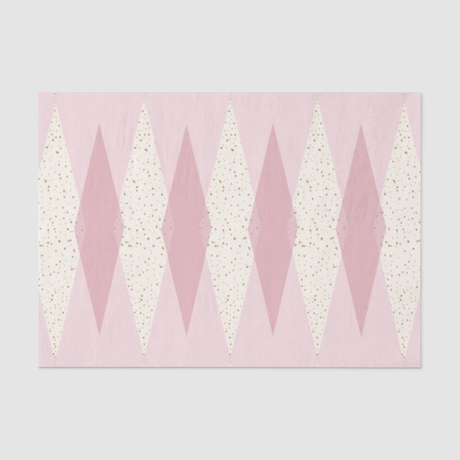 Papier Mousseline Jacquard rose moderne du milieu du siècle (Recto)