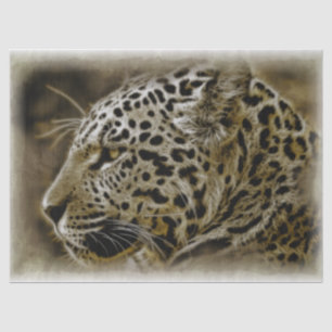 Papier Mousseline Jaguar Feline Chat sauvage Découpage