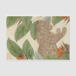 Papier Mousseline Jaguar vintage Floral