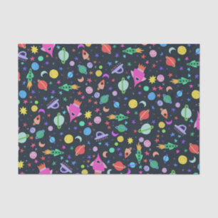 Papier Mousseline J'Ai Besoin D'Espace UFO Rocket Planet Motif Cadea