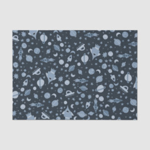 Papier Mousseline J'Ai Besoin D'Espace UFO Rocket Planet Motif Cadea