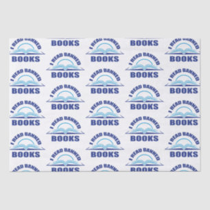 Papier Mousseline J'ai lu des livres interdits - le texte bleu