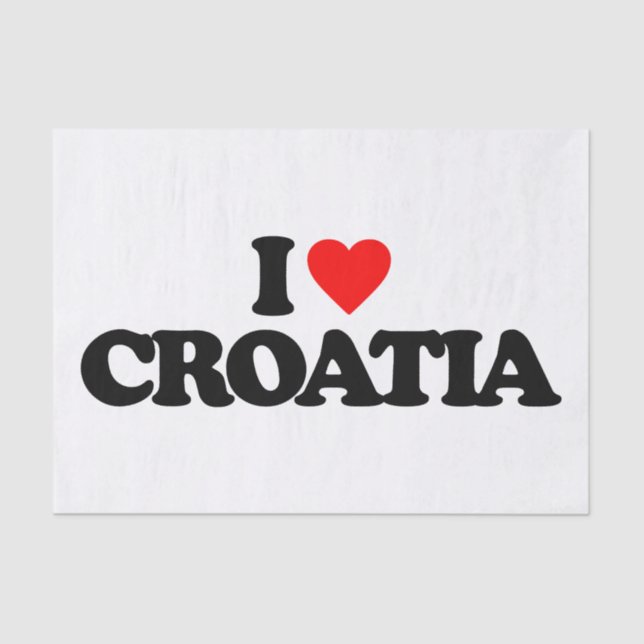 PAPIER MOUSSELINE J'AIME LA CROATIE (Recto)