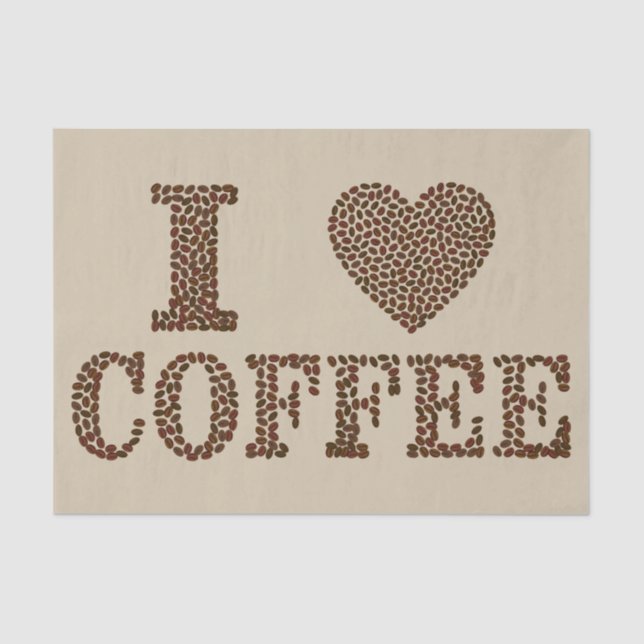 Papier Mousseline J'aime le papier de papier de papier (Recto)