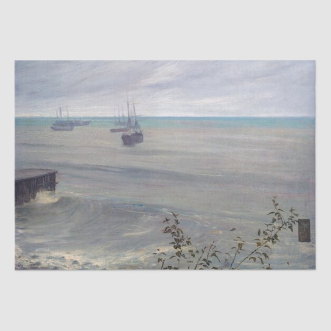 Papier Mousseline James Whistler - Symphonie en gris et vert (Recto)