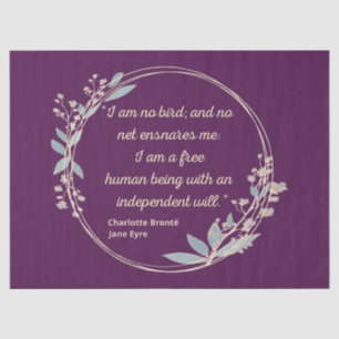 Papier Mousseline Jane Eyre Citation II - Style mignon