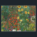 Papier Mousseline Jardin agricole avec tournesols<br><div class="desc">Jardin de ferme avec des tournesols,  célèbre peinture de Gustav Klimt.</div>