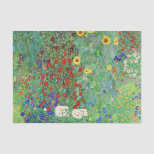 Papier Mousseline Jardin Agricole Gustav Klimt Avec Peinture De Fleu