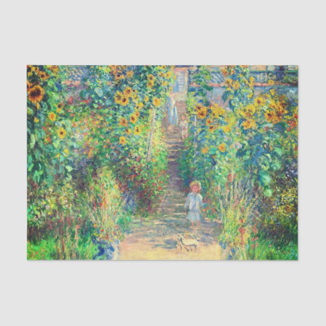 Papier Mousseline Jardin aux fleurs de Monet (Recto)