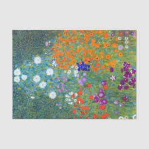 Papier Mousseline Jardin aux fleurs Gustav Klimt