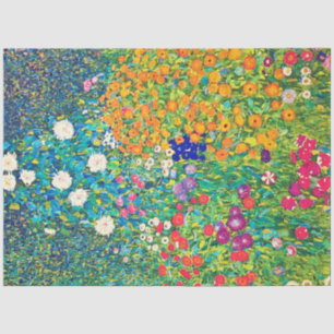 Papier Mousseline Jardin aux fleurs, Gustav Klimt