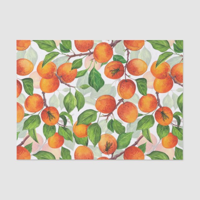 Papier Mousseline Jardin d'abricot 3 (Recto)