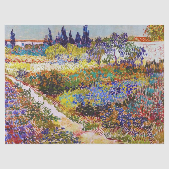 Papier Mousseline Jardin d'Arles, Van Gogh (Recto)