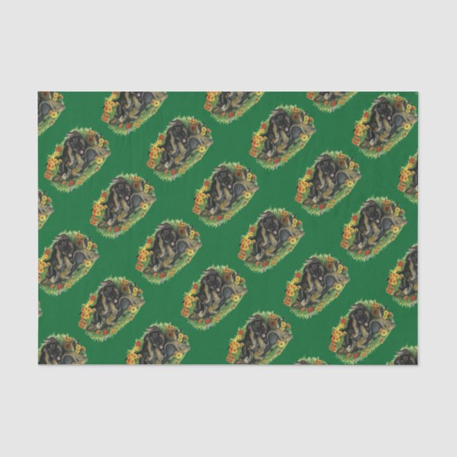 Papier Mousseline Jardin de chiots (Recto)