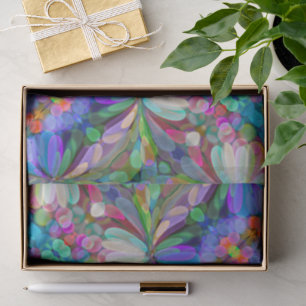 Papier Mousseline Jardin de Fleur sauvage de libellules Abstrait Flo