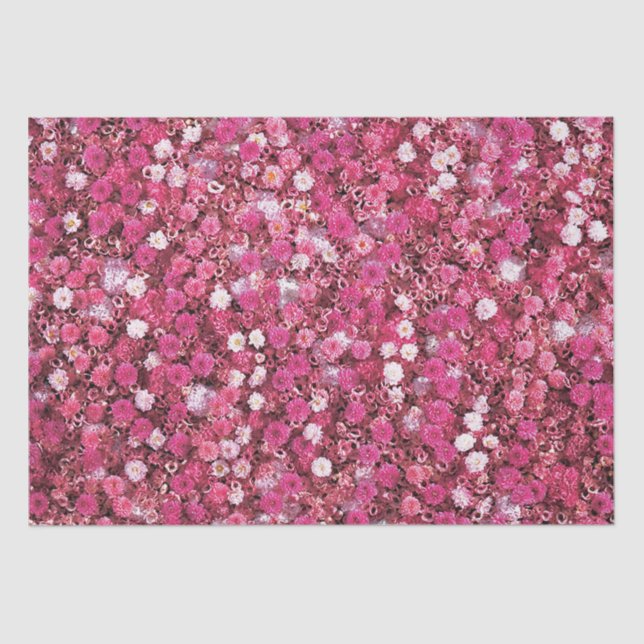 Papier Mousseline Jardin de fleurs d'aquarelle de fête (Recto)