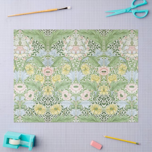 Papier Mousseline Jardin de myrte de William Morris Floral Classique (Artisanat)