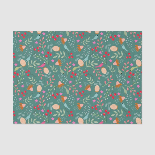 Papier Mousseline Jardin de Noël (Recto)