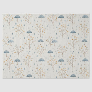 Papier Mousseline Jardin de pluie serein Motif floral (10)