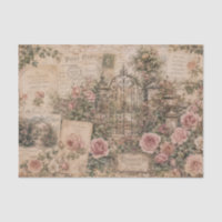 Jardin de roses vintage Cartes postales anciennes