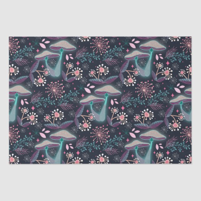 Papier Mousseline Jardin des champignons de nuit (Recto)