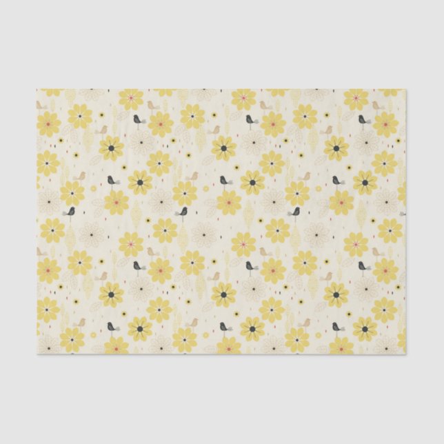 Papier Mousseline Jardin d'oiseau (Recto)