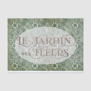 Papier Mousseline Jardin Fleur Française Oval William Morris Motif