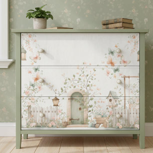 Papier Mousseline Jardin Floral Decoupage