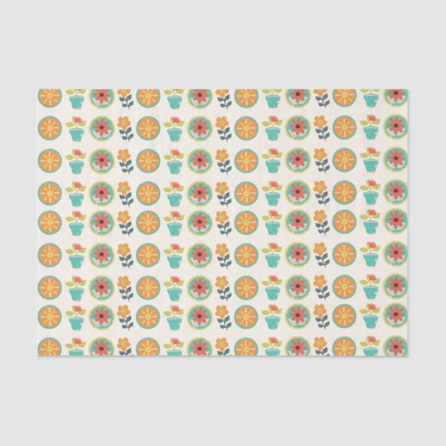 Papier Mousseline Jardin Floral - Penny (Recto)