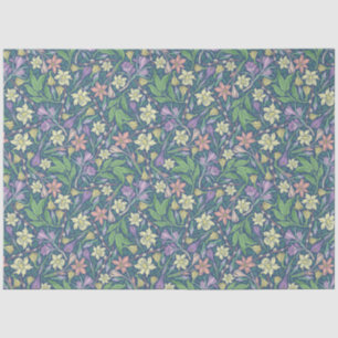Papier Mousseline Jardin printanier Fête des mères jonquilles crocus