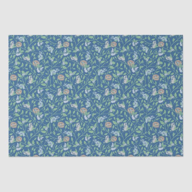 Papier Mousseline Jardin printanier Mère jour Rouge-robin reine Anne (Recto)