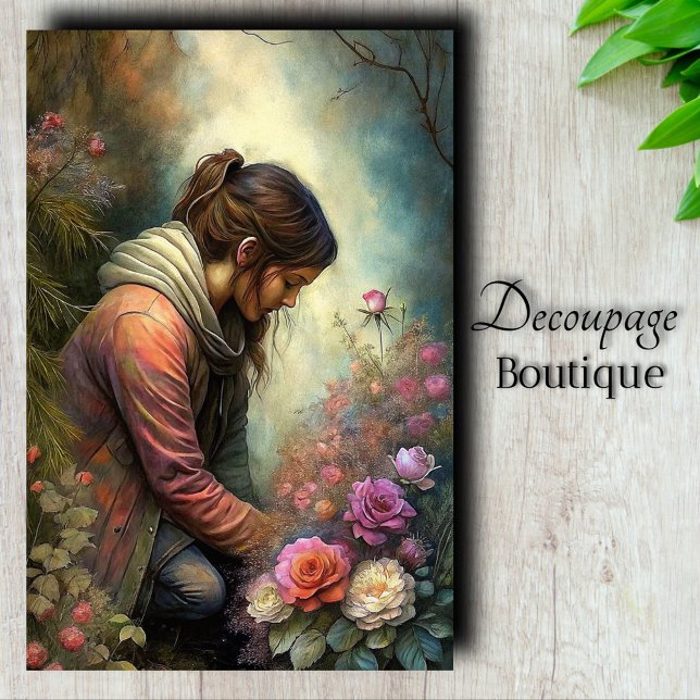 Papier Mousseline Jardin Rêve Art Découpage (Garden Dream Art Decoupage Tissue Paper)