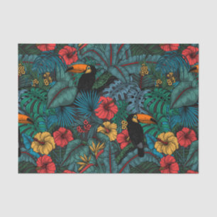 Papier Mousseline Jardin toucan