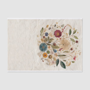 Papier Mousseline Jardin Whimsical Pressé Fleurs Mariage bohème