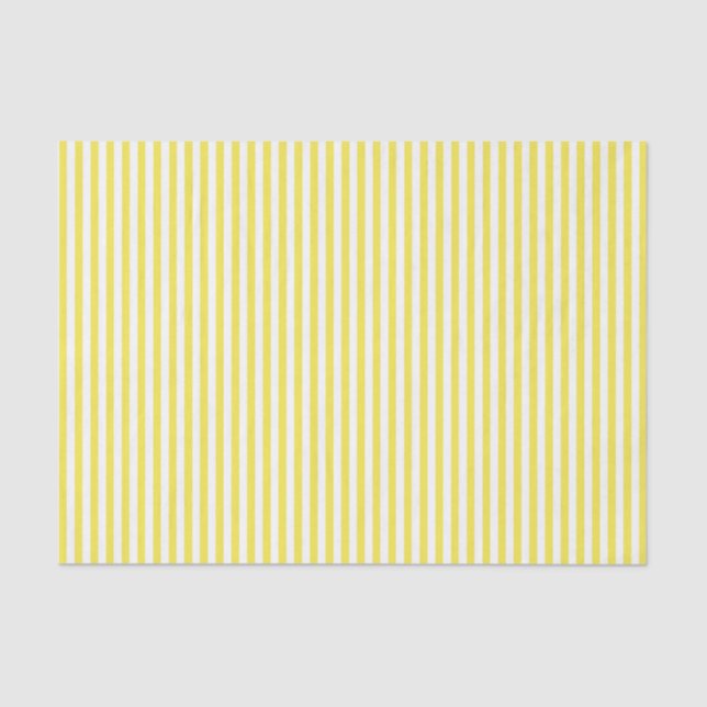Papier Mousseline Jaune avec papier de tissus rayé blanc (Recto)