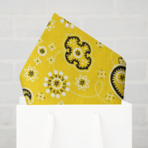 Papier Mousseline Jaune Bandana Moderne Cowboy Fun