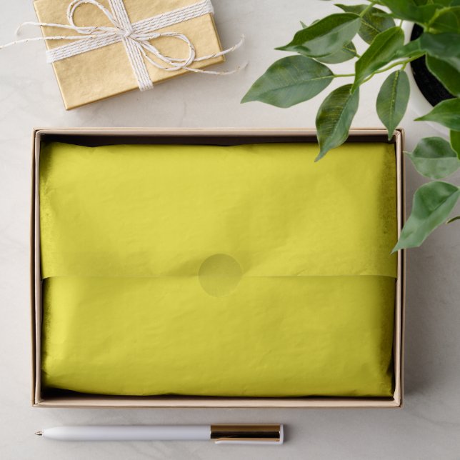 Papier Mousseline Jaune Élégant Moderne Monochrome (Cadeau)
